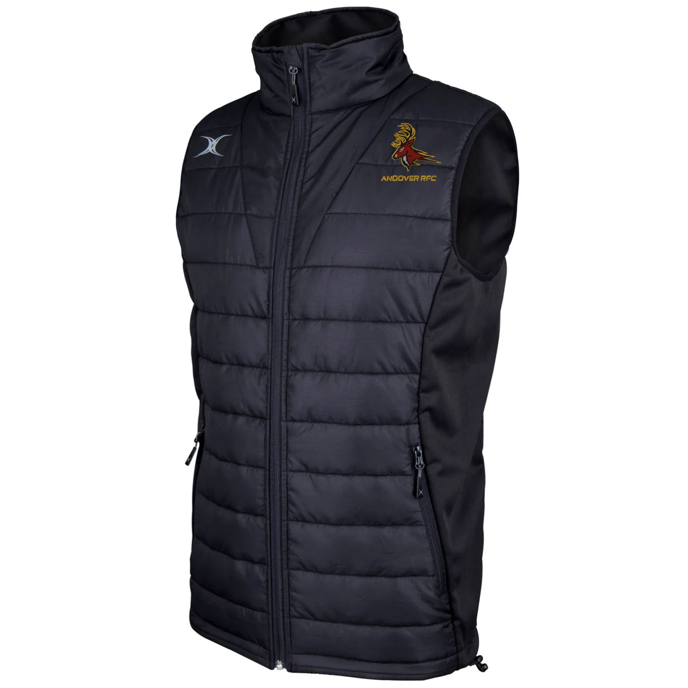 Andover RFC Senior's Black Pro Mens Body Warmer