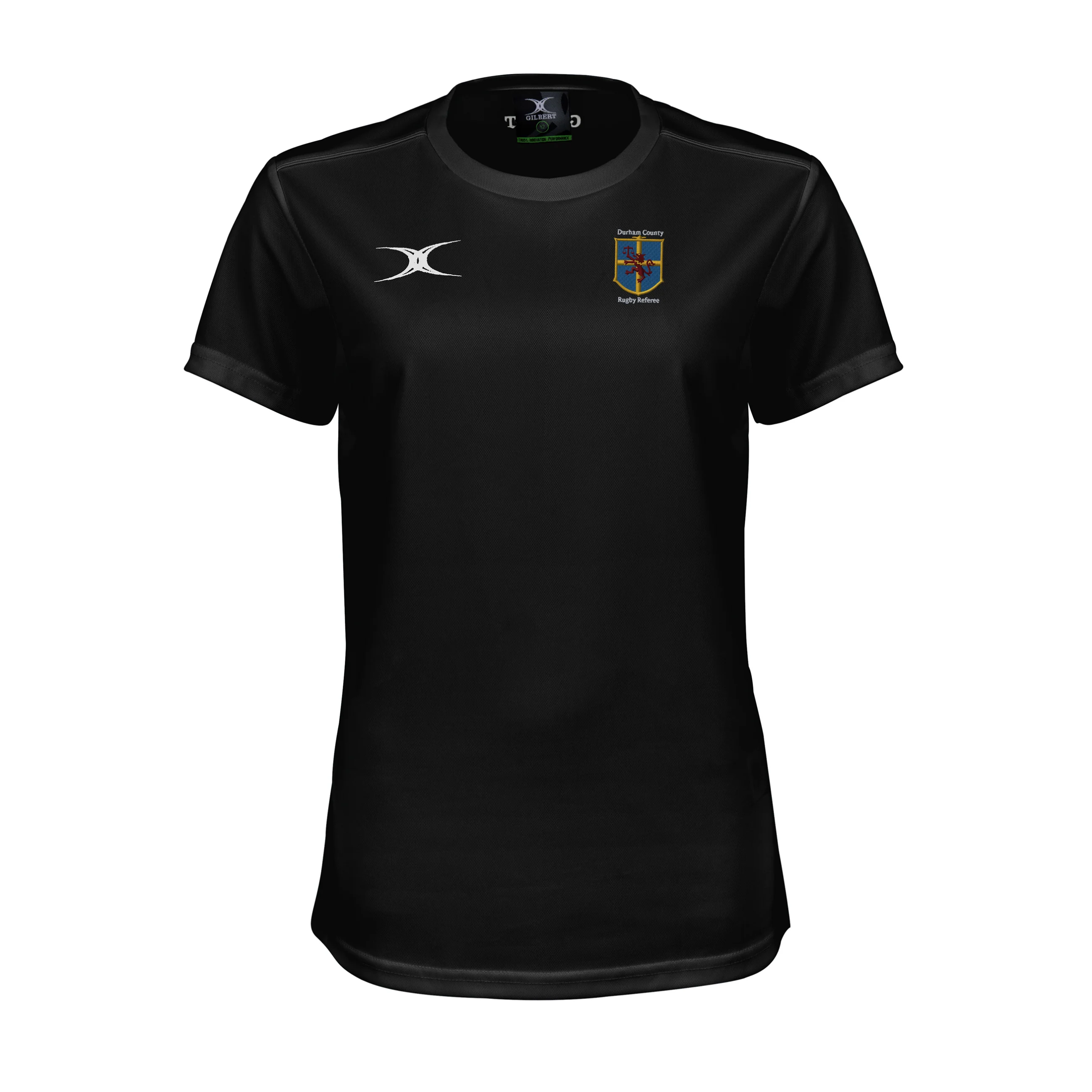 Durham County Rugby Referee Women's Black Photon II Short Sleeve T-Shirt