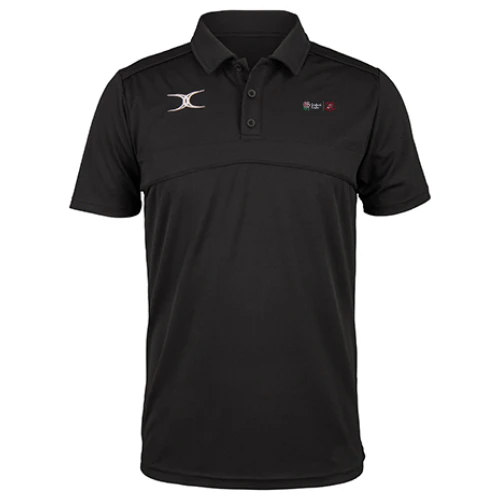 England Rugby Match Officials Senior's Black Photon II S/S Polo Shirt