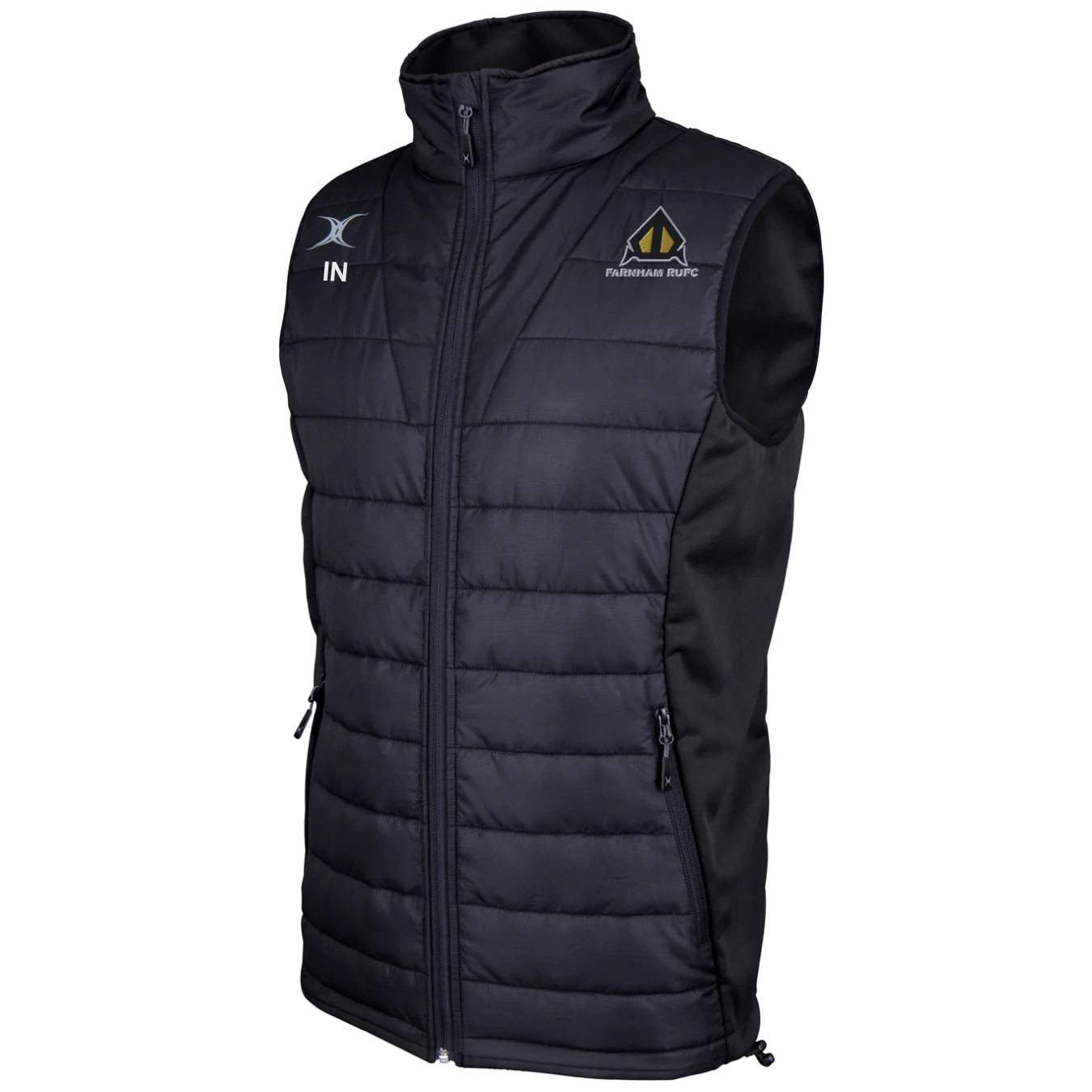 Farnham RUFC Senior's Black Pro Mens Body Warmer - First Aid