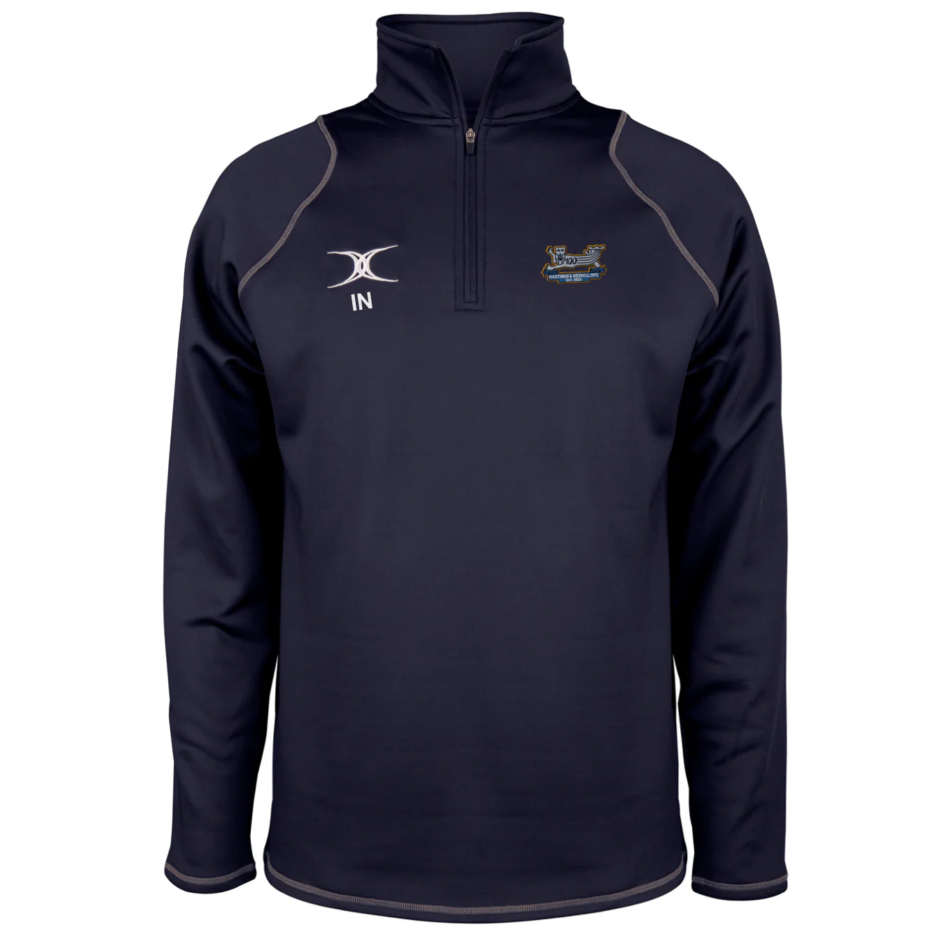 Hastings & Bexhill RFC Adult's Dark Navy Quest Mens 1/4 Zip Fleece