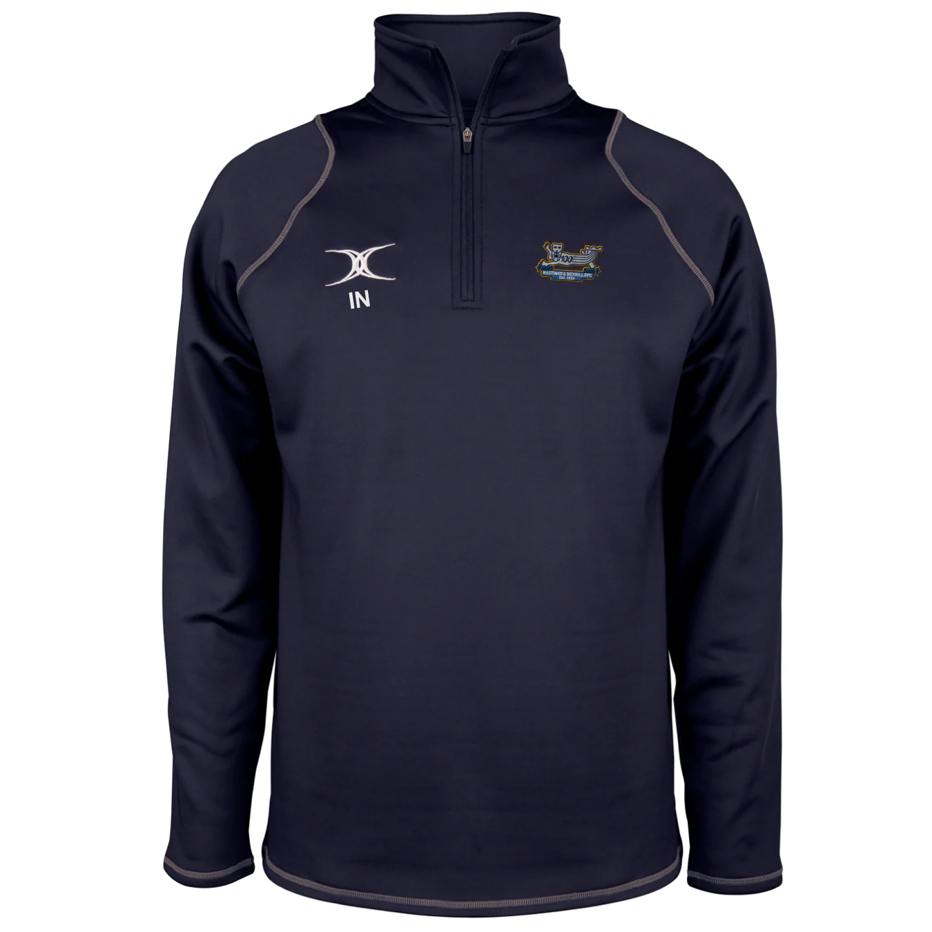 Hastings & Bexhill RFC Junior's Dark Navy Quest Mens 1/4 Zip Fleece