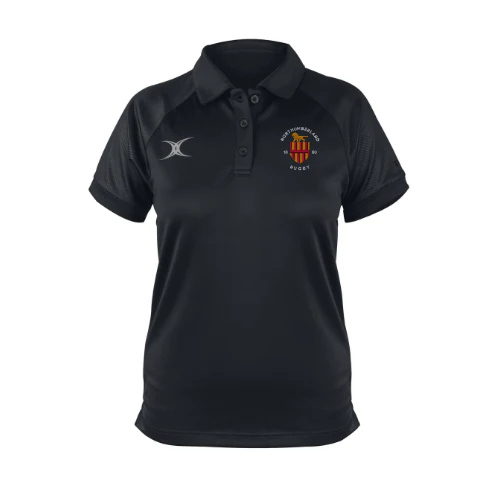 Northumberland RFU Women's Black Evo S/S Polo Shirt