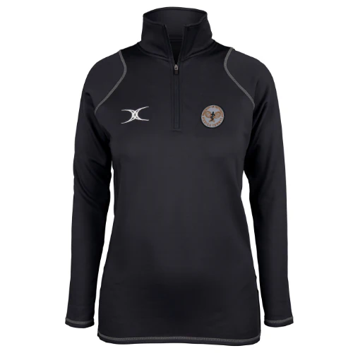 Nottingham Medics Tennis Women's Black Quest Ladies 1/4 Zip Fleece