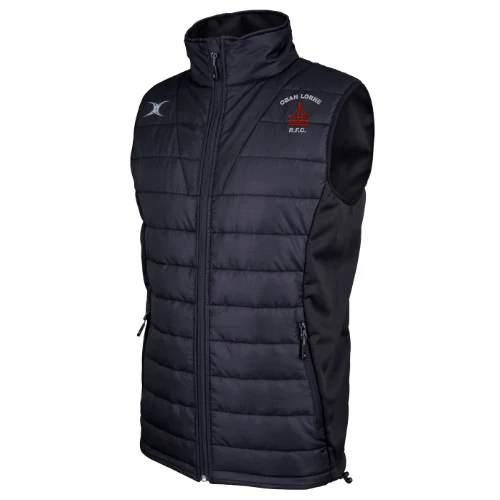Oban Lorne RFC Senior's Black Pro Mens Body Warmer