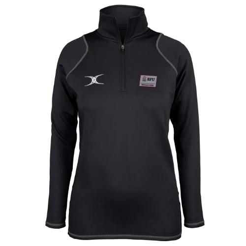 RFU Referees Union Women's Black Quest Ladies 1/4 Zip Fleece