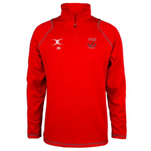 Whitley Bay Rockcliff RFC Juniors Red Quest 1/4 Zip Fleece